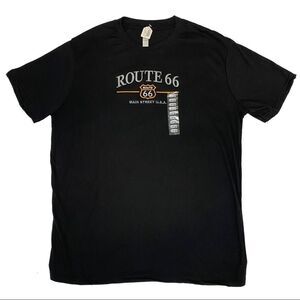 Route 66 Men’s Black Short Sleeve Tee Shirt Size Large